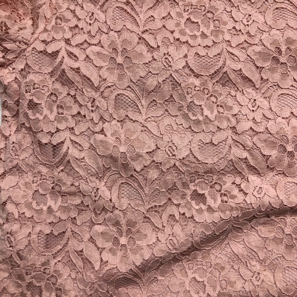 Liz Claiborne Blush Pink Lace Bell Sleeve Blouse size MT - Picture 10 of 11